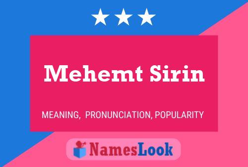 Постер имени Mehemt Sirin