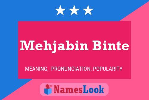 Постер имени Mehjabin Binte