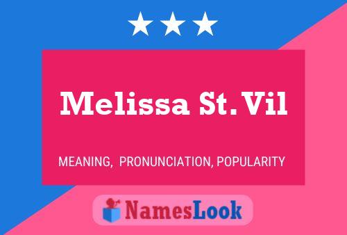 Постер имени Melissa St. Vil