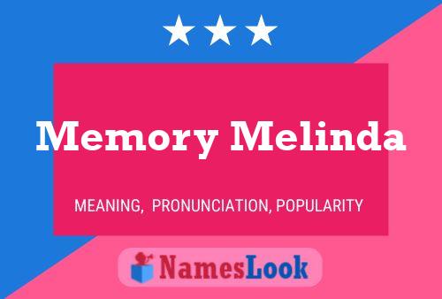 Постер имени Memory Melinda