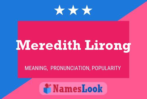 Постер имени Meredith Lirong