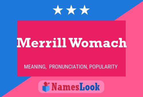 Постер имени Merrill Womach