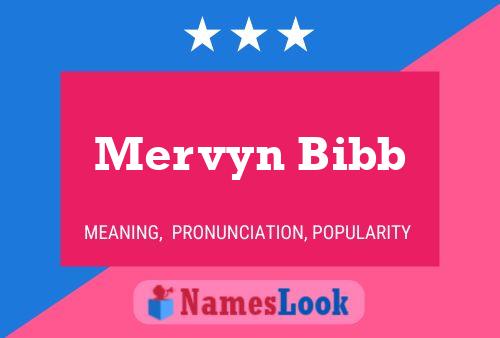 Постер имени Mervyn Bibb