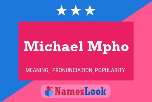 Постер имени Michael Mpho