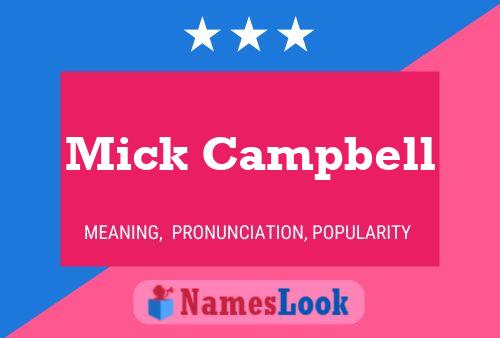 Постер имени Mick Campbell