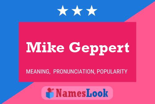 Постер имени Mike Geppert