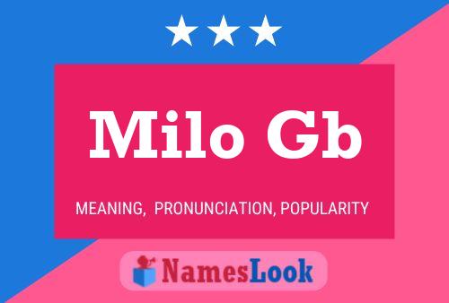 Постер имени Milo Gb