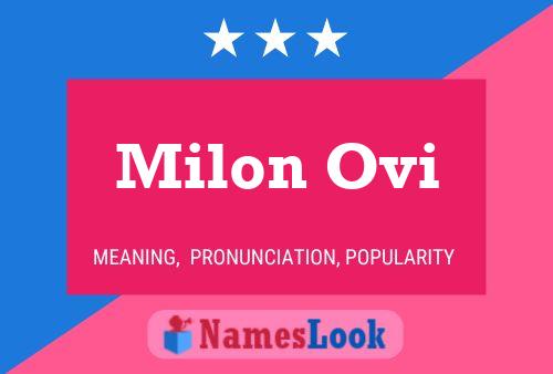 Постер имени Milon Ovi