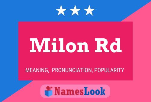 Постер имени Milon Rd