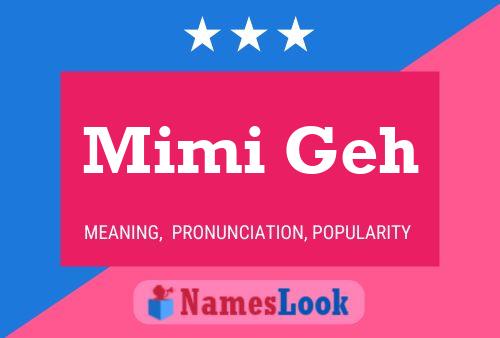 Постер имени Mimi Geh