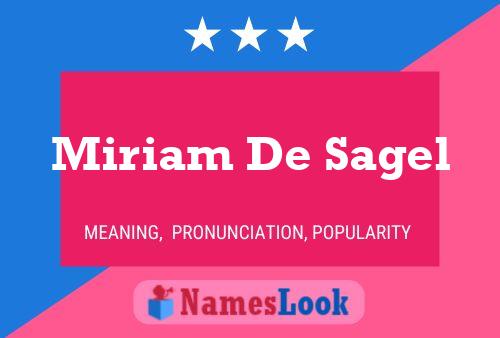 Постер имени Miriam De Sagel