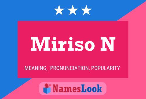 Постер имени Miriso N