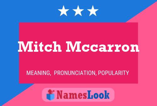 Постер имени Mitch Mccarron