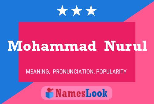 Постер имени Mohammad  Nurul