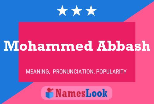 Постер имени Mohammed Abbash