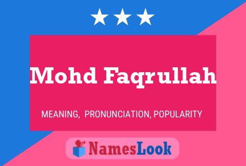 Постер имени Mohd Faqrullah