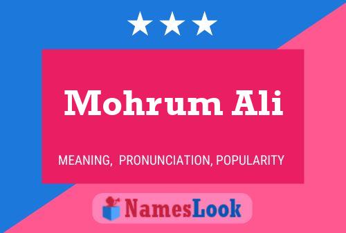 Постер имени Mohrum Ali