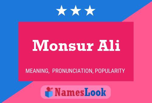 Постер имени Monsur Ali