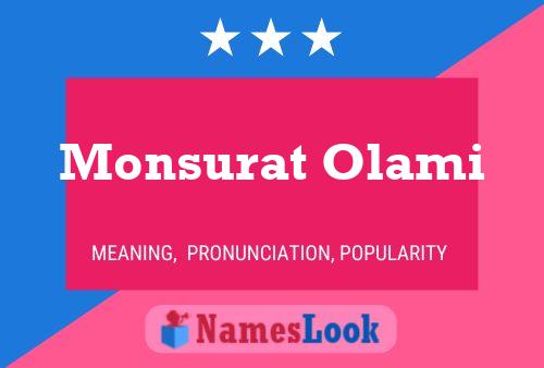 Постер имени Monsurat Olami