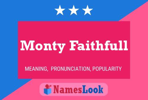 Постер имени Monty Faithfull