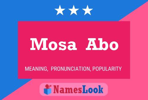 Постер имени Mosa  Abo