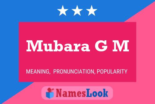 Постер имени Mubara G M