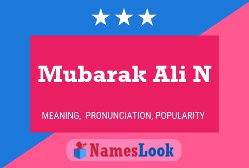 Постер имени Mubarak Ali N