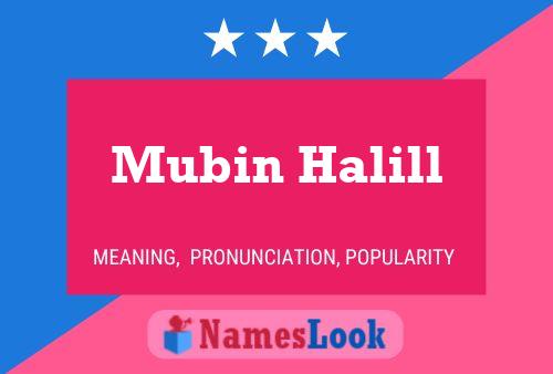 Постер имени Mubin Halill