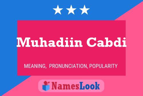 Постер имени Muhadiin Cabdi