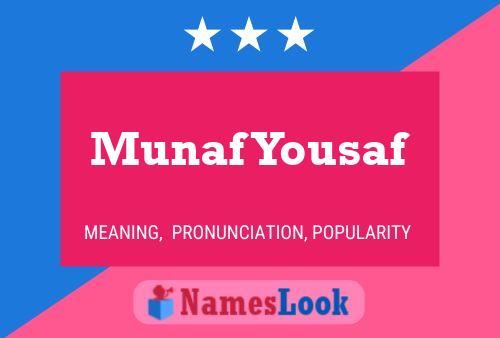 Постер имени Munaf Yousaf