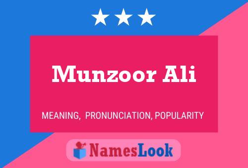 Постер имени Munzoor Ali