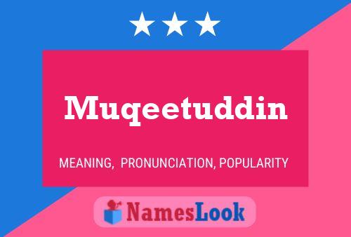 Постер имени Muqeetuddin