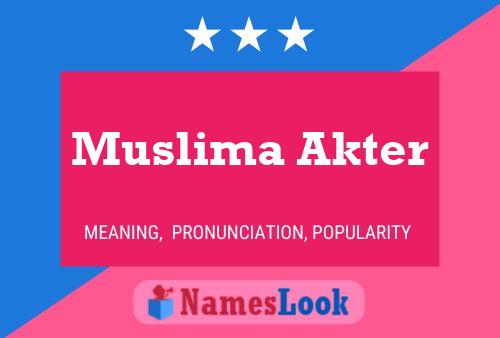 Постер имени Muslima Akter