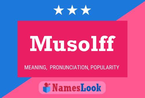 Постер имени Musolff