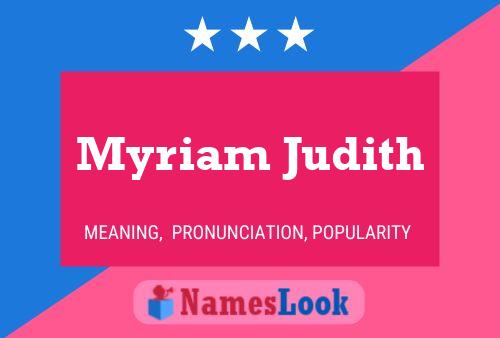 Постер имени Myriam Judith