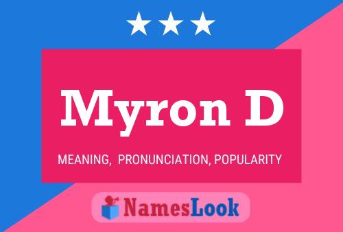 Постер имени Myron D