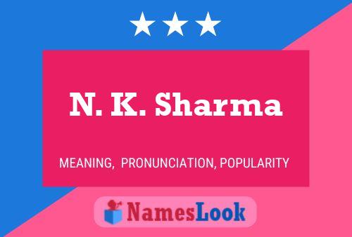 Постер имени N. K. Sharma