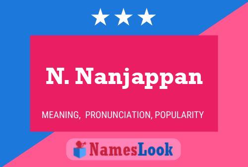 Постер имени N. Nanjappan