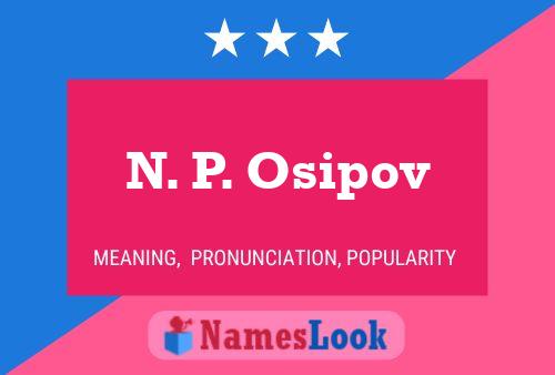 Постер имени N. P. Osipov