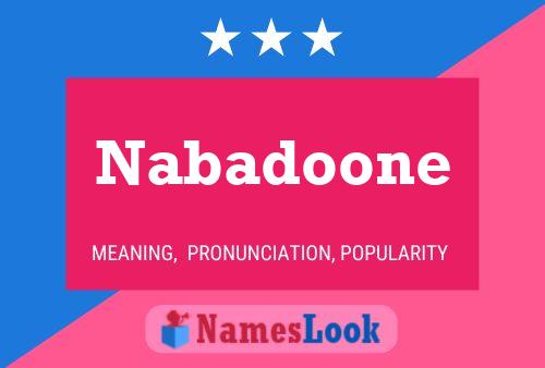 Постер имени Nabadoone