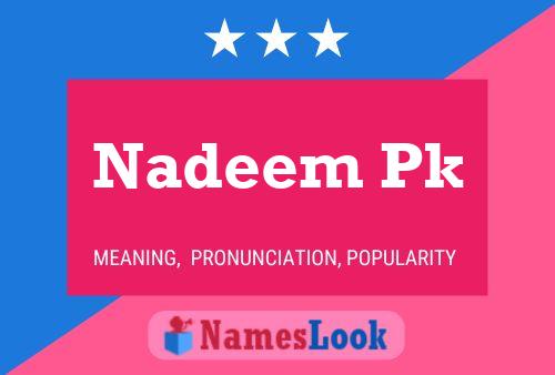 Постер имени Nadeem Pk