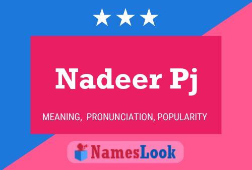 Постер имени Nadeer Pj