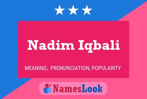 Постер имени Nadim Iqbali