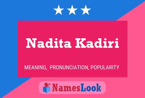 Постер имени Nadita Kadiri