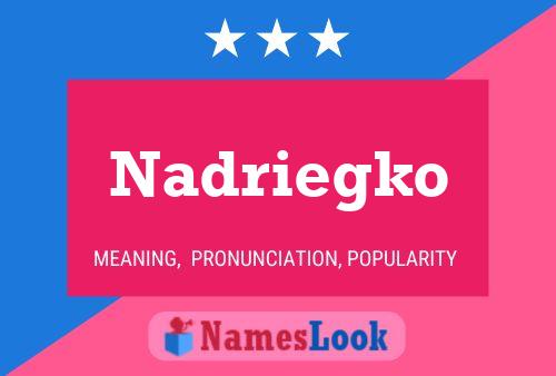 Постер имени Nadriegko