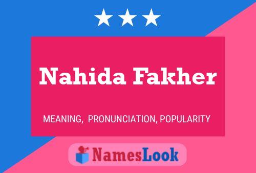 Постер имени Nahida Fakher