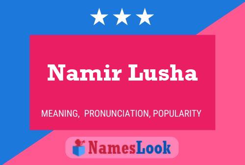 Постер имени Namir Lusha