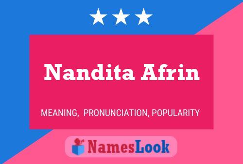 Постер имени Nandita Afrin