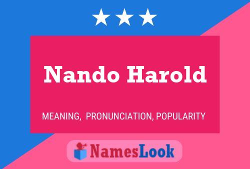 Постер имени Nando Harold