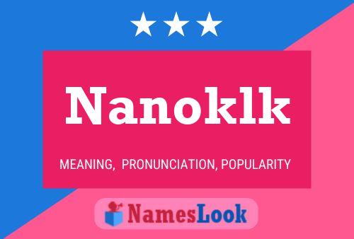 Постер имени Nanoklk